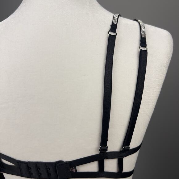 Victoria's Secret Very Sexy Open Cup Unlined Low-Cut Demi Bra Black S-DD NWT - Picture 5 of 5